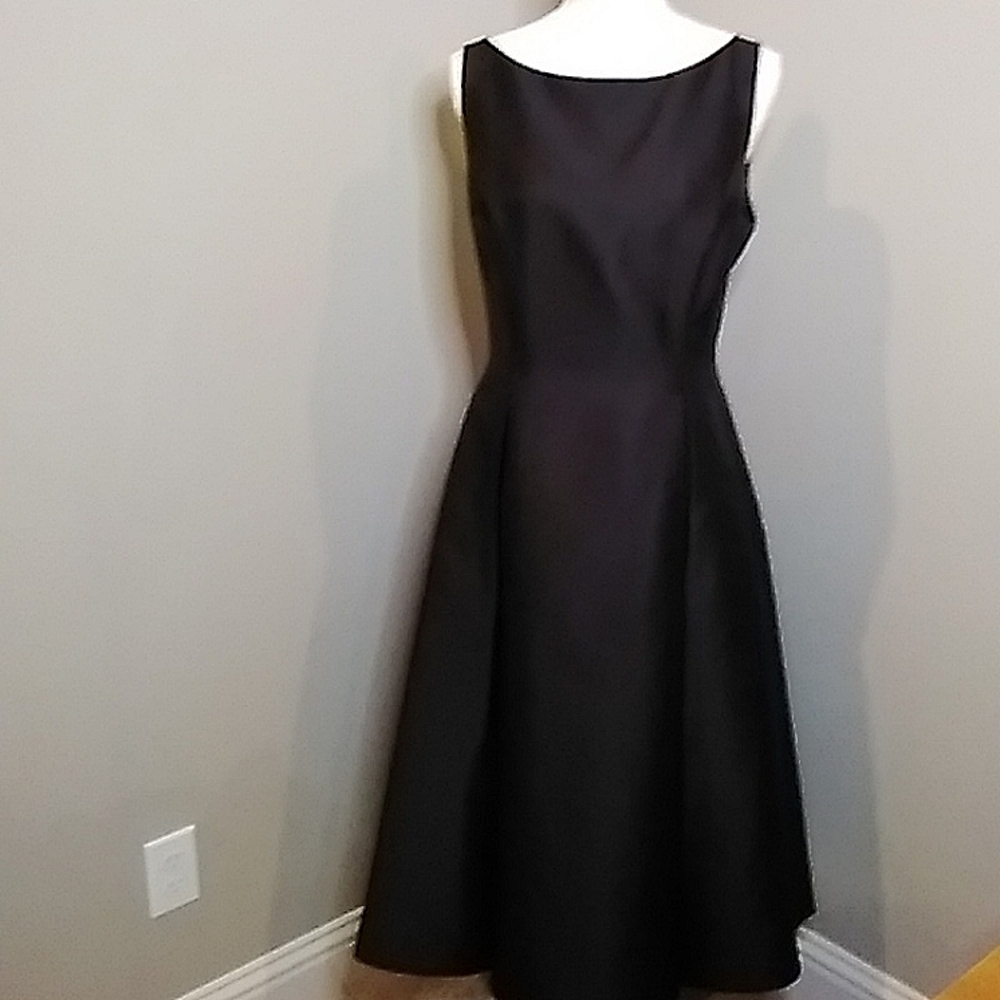 Adrianna Papel Sleeveless Mikado Fit & Flare Midi Dress